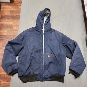 Carhartt FR Hoody Distressed Men's Blue Hooded Jacket